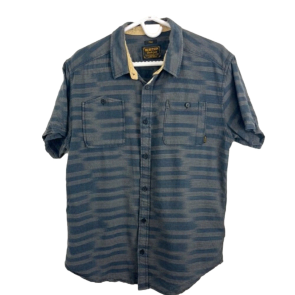 Burton Grey Short Sleeved Brushed Cotton Shirt